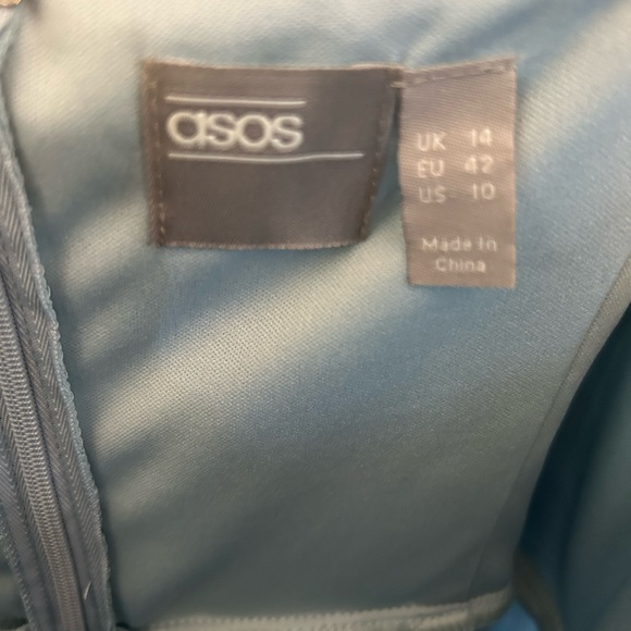 Powder blue ASOS design cami spot tulle mesh pep hem maxi dress - Picture 5 of 7